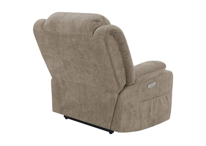 602274P Houston Upholstered Power Lift Recliner Chair Camel