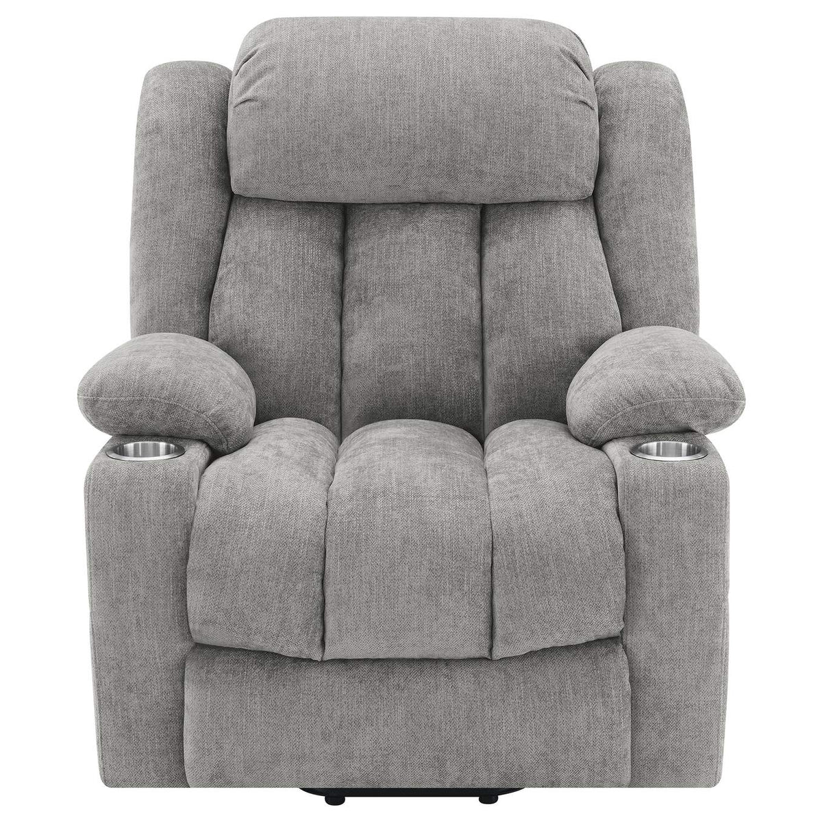 602284P Houston Upholstered Power Lift Recliner Grey