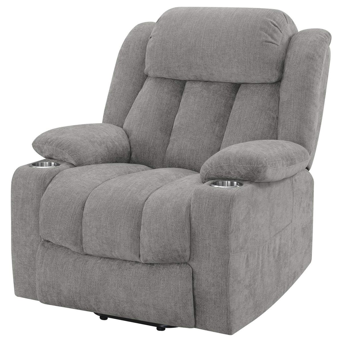 602284P Houston Upholstered Power Lift Recliner Grey