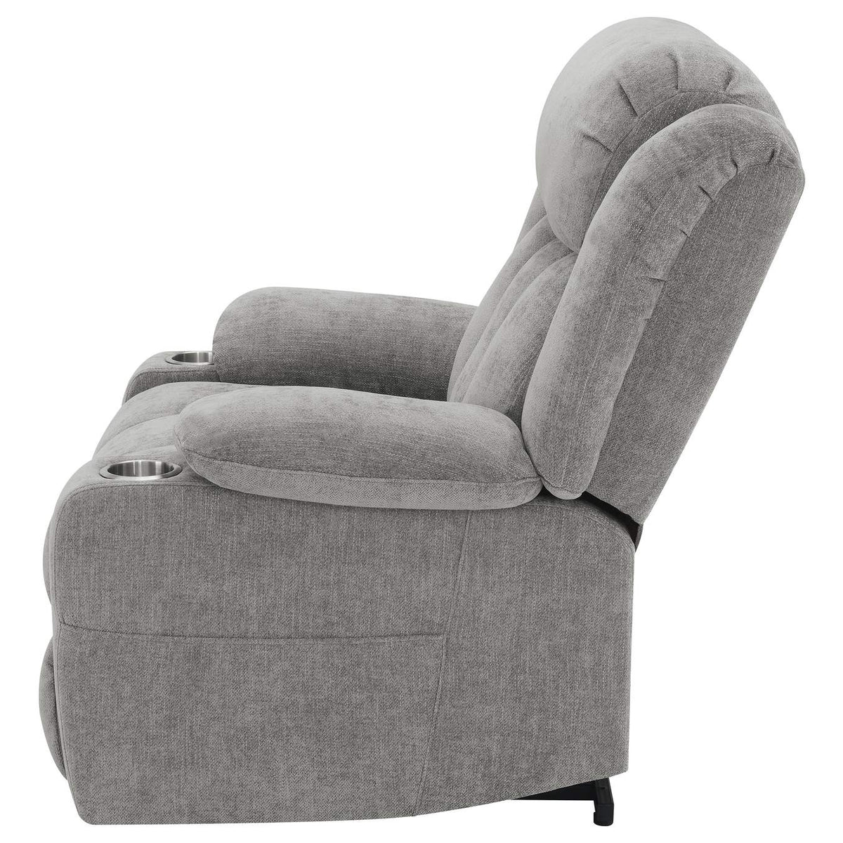 602284P Houston Upholstered Power Lift Recliner Grey