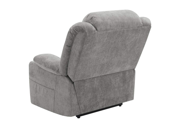 602284P Houston Upholstered Power Lift Recliner Grey