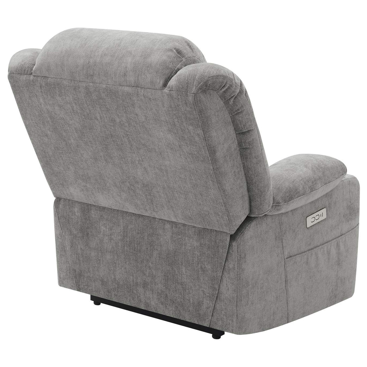 602284P Houston Upholstered Power Lift Recliner Grey
