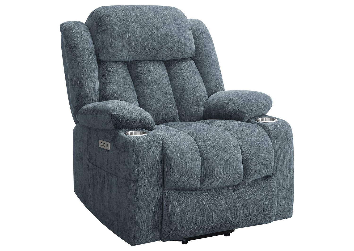 602294P Houston Upholstered Power Lift Recliner Slate Blue