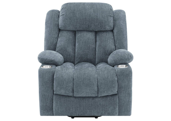 602294P Houston Upholstered Power Lift Recliner Slate Blue