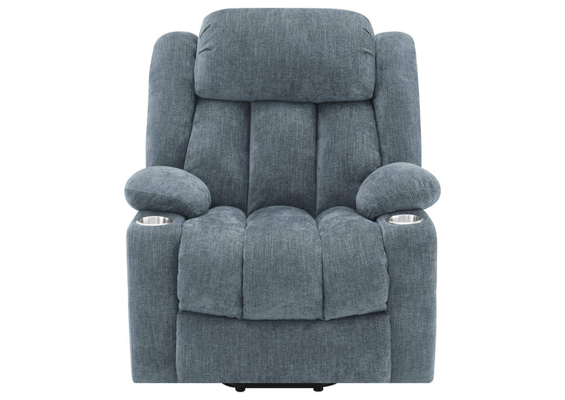 602294P Houston Upholstered Power Lift Recliner Slate Blue