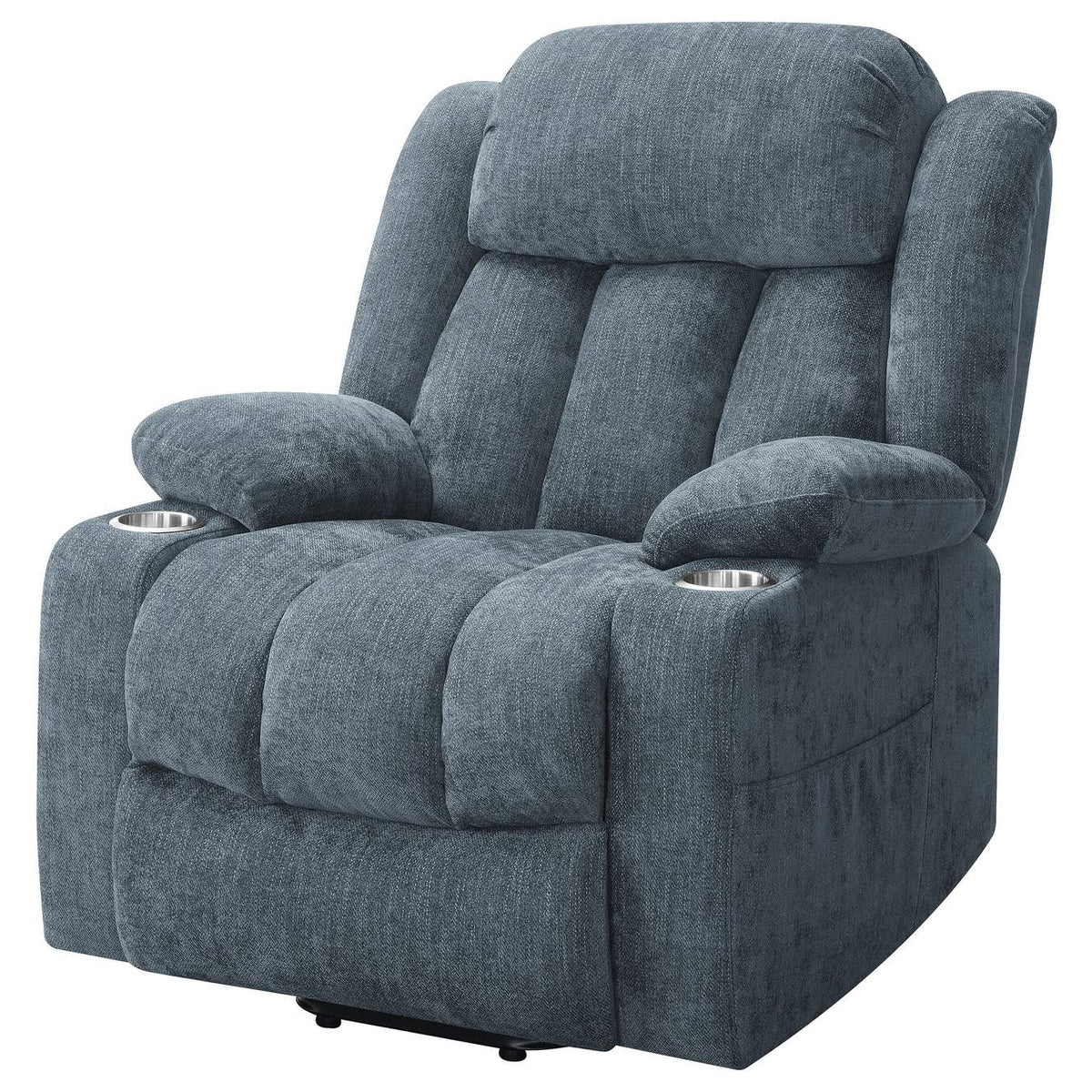602294P Houston Upholstered Power Lift Recliner Slate Blue