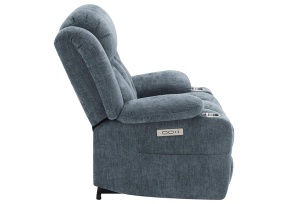 602294P Houston Upholstered Power Lift Recliner Slate Blue