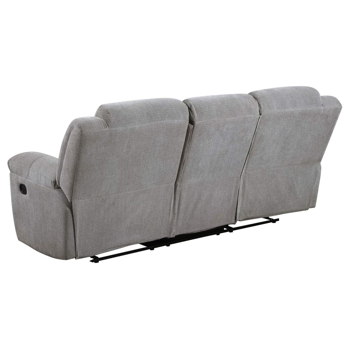 602551-S2 Gilson 2-piece Chenille Upholstered Reclining Sofa Set Grey