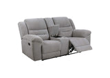602551-S2 Gilson 2-piece Chenille Upholstered Reclining Sofa Set Grey