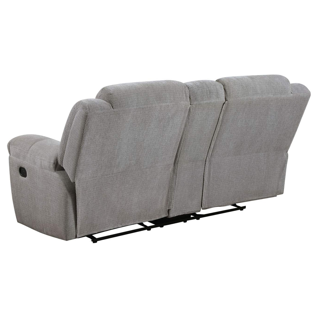 602551-S2 Gilson 2-piece Chenille Upholstered Reclining Sofa Set Grey