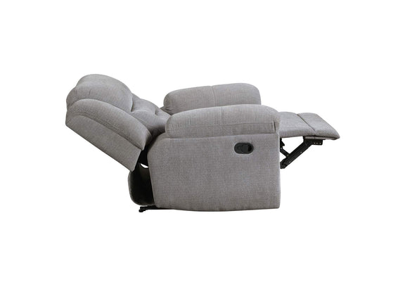 602551-S3 Gilson 3-piece Chenille Upholstered Reclining Sofa Set Grey