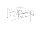 602551-S3 Gilson 3-piece Chenille Upholstered Reclining Sofa Set Grey
