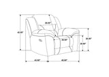 602551-S3 Gilson 3-piece Chenille Upholstered Reclining Sofa Set Grey