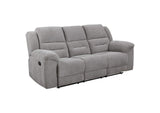 602551 Gilson Chenille Upholstered Reclining Sofa Grey