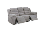 602551 Gilson Chenille Upholstered Reclining Sofa Grey