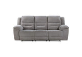 602551 Gilson Chenille Upholstered Reclining Sofa Grey