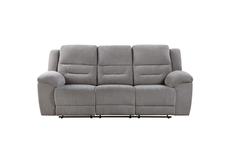 602551 Gilson Chenille Upholstered Reclining Sofa Grey