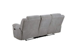 602551 Gilson Chenille Upholstered Reclining Sofa Grey