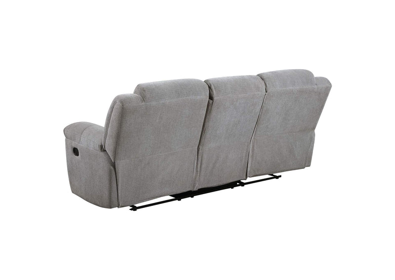 602551 Gilson Chenille Upholstered Reclining Sofa Grey