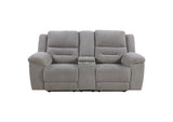 602552 Gilson Chenille Upholstered Reclining Loveseat Grey