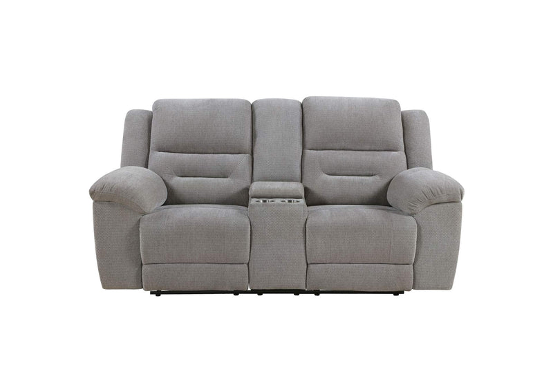 602552 Gilson Chenille Upholstered Reclining Loveseat Grey