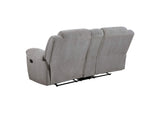 602552 Gilson Chenille Upholstered Reclining Loveseat Grey