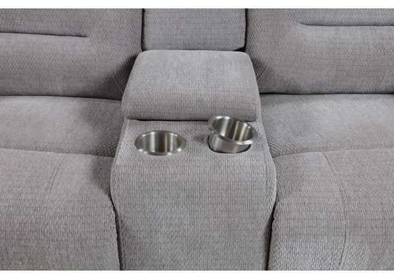 602552 Gilson Chenille Upholstered Reclining Loveseat Grey
