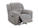 602553 Gilson Chenille Upholstered Glider Recliner Chair Grey