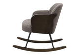 602626 Paige Boucle Upholstered Mid Back Rocking Chair Taupe