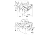 603191-S2 Raelynn 2-piece Upholstered Reclining Sofa Set Grey