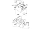 603191-S2 Raelynn 2-piece Upholstered Reclining Sofa Set Grey