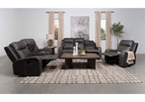 603191-S3 Raelynn 3-piece Upholstered Reclining Sofa Set Grey