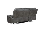 603191-S3 Raelynn 3-piece Upholstered Reclining Sofa Set Grey