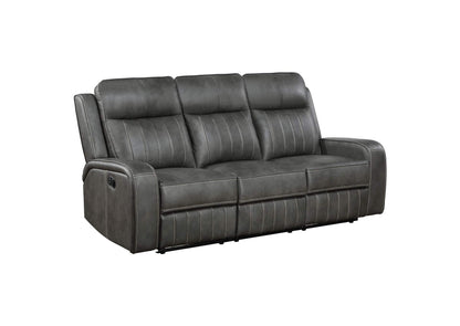 603191 Raelynn Upholstered Track Arm Motion Sofa Grey
