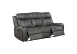 603191 Raelynn Upholstered Track Arm Motion Sofa Grey