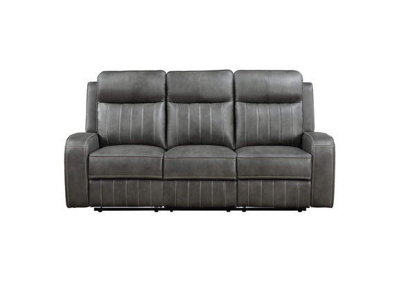 603191 Raelynn Upholstered Track Arm Motion Sofa Grey