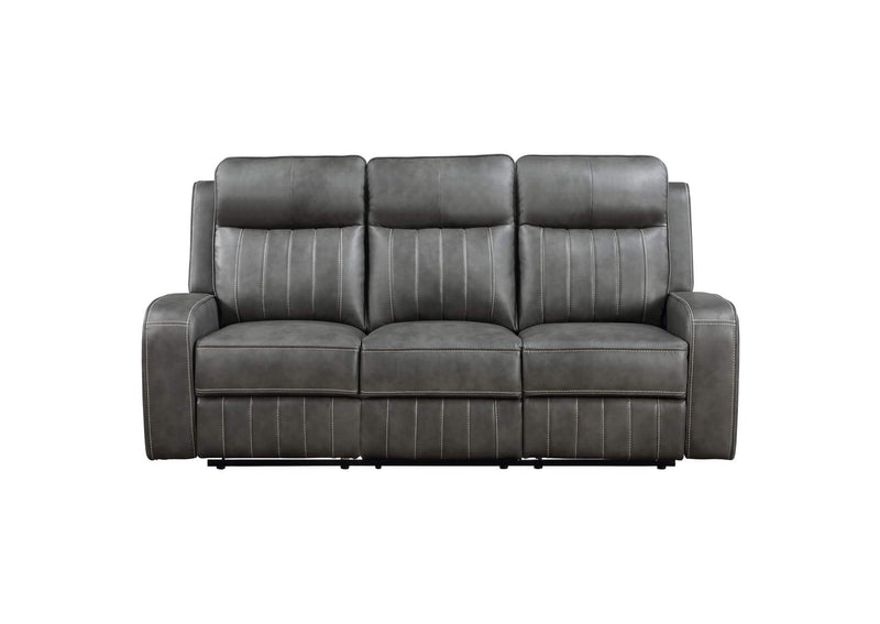 603191 Raelynn Upholstered Track Arm Motion Sofa Grey
