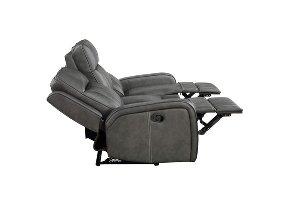 603191 Raelynn Upholstered Track Arm Motion Sofa Grey