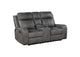 603192 Raelynn Upholstered Track Arm Motion Loveseat Grey