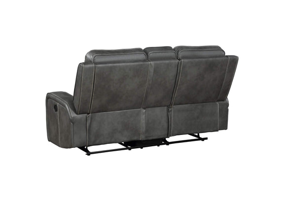 603192 Raelynn Upholstered Track Arm Motion Loveseat Grey