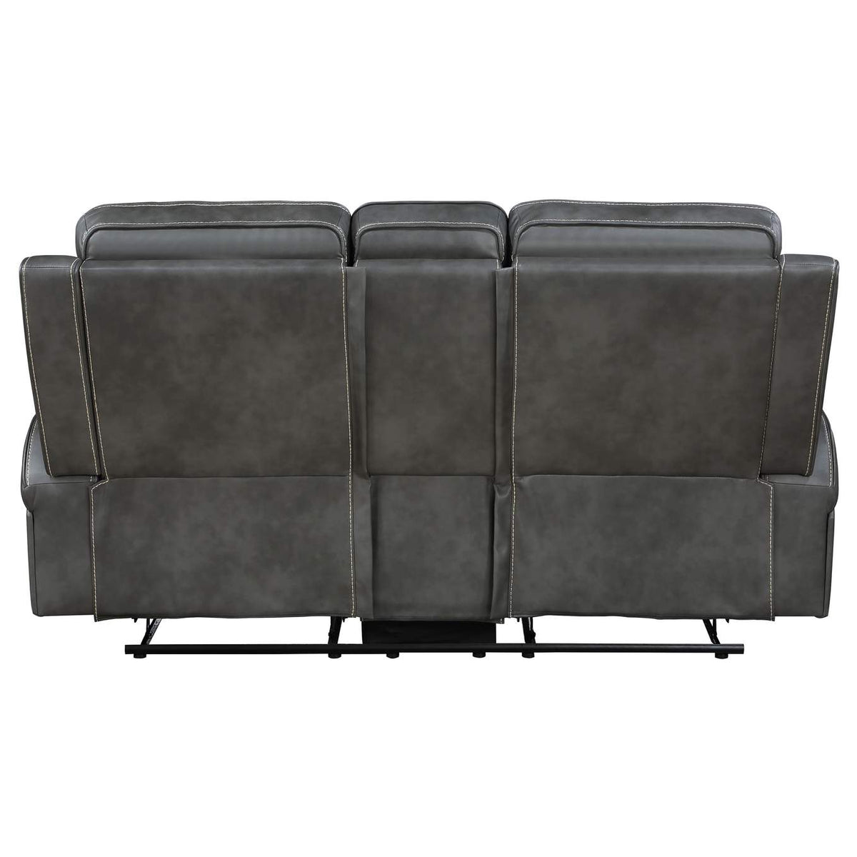 603192 Raelynn Upholstered Track Arm Motion Loveseat Grey