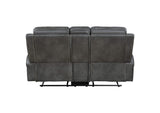 603192 Raelynn Upholstered Track Arm Motion Loveseat Grey