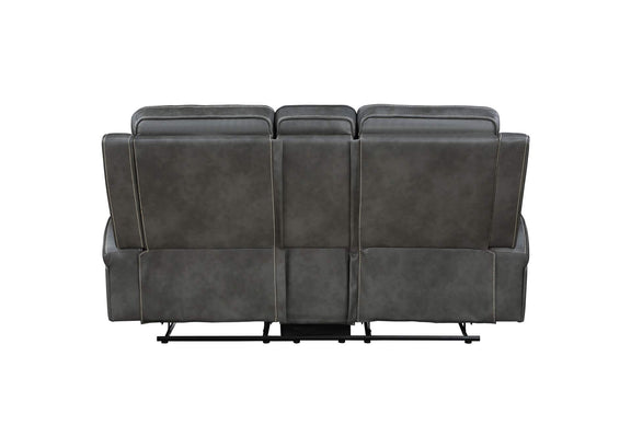 603192 Raelynn Upholstered Track Arm Motion Loveseat Grey