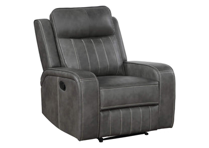 603193 Raelynn Upholstered Track Arm Recliner Grey