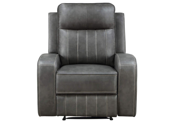 603193 Raelynn Upholstered Track Arm Recliner Grey
