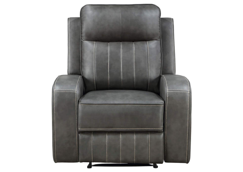 603193 Raelynn Upholstered Track Arm Recliner Grey