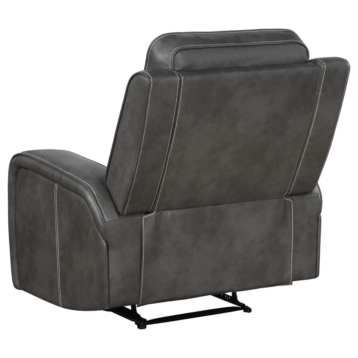 603193 Raelynn Upholstered Track Arm Recliner Grey