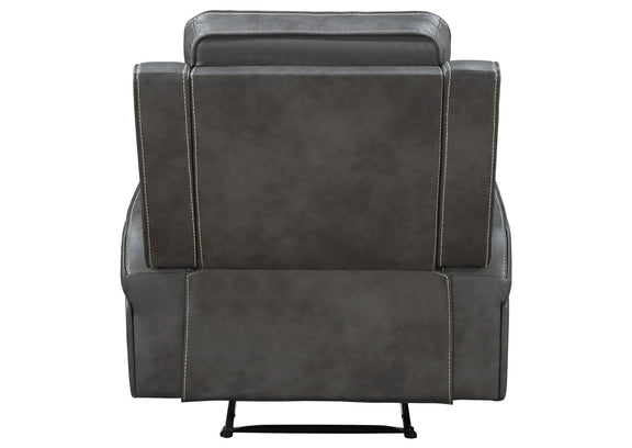 603193 Raelynn Upholstered Track Arm Recliner Grey