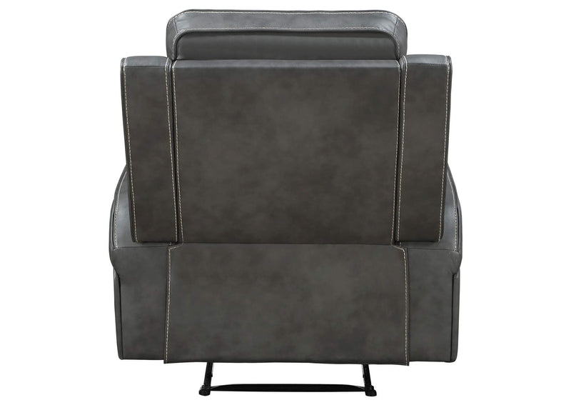 603193 Raelynn Upholstered Track Arm Recliner Grey