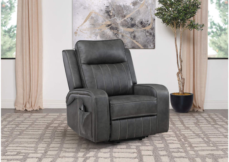 603194P Raelynn Upholstered Power Lift Recliner Chair Grey